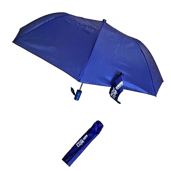 Hyundai Blue 33" Umbrella with Sleeve; Rick Case Hyundai; Push Button Open - Picture 1 of 3